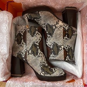 Tory Burch Ruby Snake Print Boots